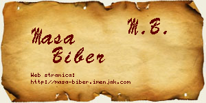 Maša Biber vizit kartica